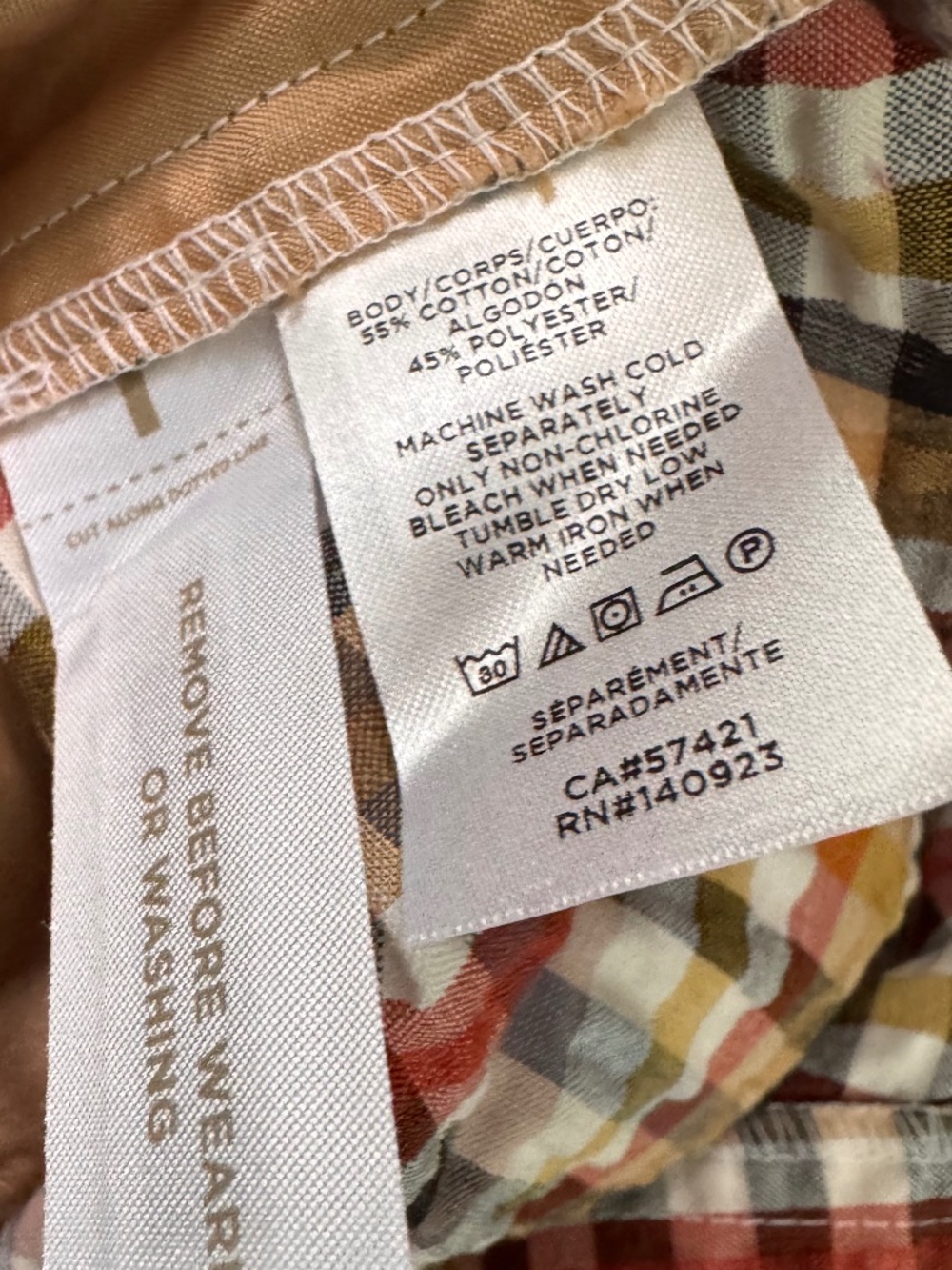 NWT LOFT Plaid Seersucker Paperbag Belted Shorts Size L - Picture 5 of 8